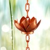 OAK LEAF Rain Chain Set, 8.5ft Copper Plated Rain Chain