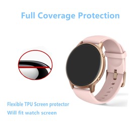 Frgnie Screen Protector Compatible with TUYOMA Smartwatch 1.3 Inch (6 Pieces) HD TPU Screen Protector Compatible with Luxtrine LW36 Smartwatch 1.32 Inch