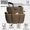 Denifiter Heavy-Duty 16oz Waxed Canvas Tool Bag - 14" Foldable