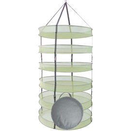 HORTIPOTS Herb Drying Rack Collapsible 2.5 ft Hanging Dry Net Rack for Hydroponic Herb Pot Vegetable Fruit Flower or Clothes Laundry