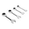 4pcs Short Ratcheting Wrench Set 72 Tooth 8mm 9mm 11mm