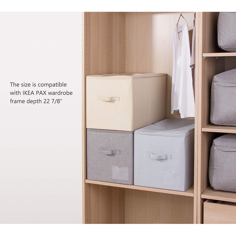 iwill CREATE PRO Pack of 2, Zip Lidded Wardrobe Storage