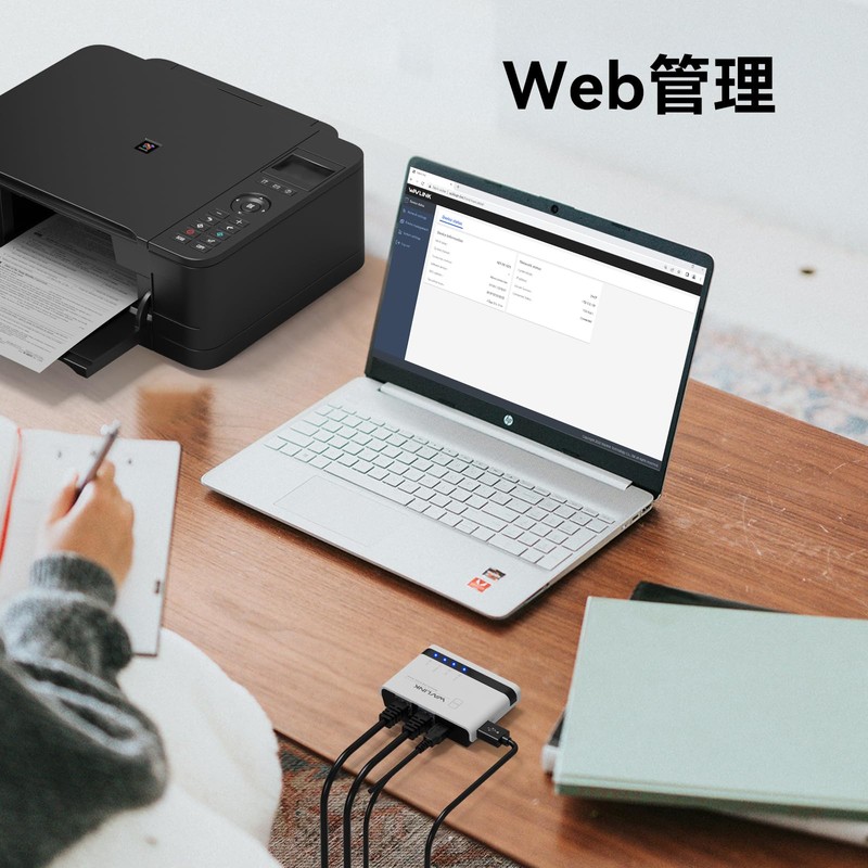 WAVLINK USB2.0 Wireless Print Server 10/100 Mbps WiFi Print Server