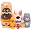 Moonmo 6pcs Handmade Wooden Russian Nesting Dolls Russian Nesting Dolls