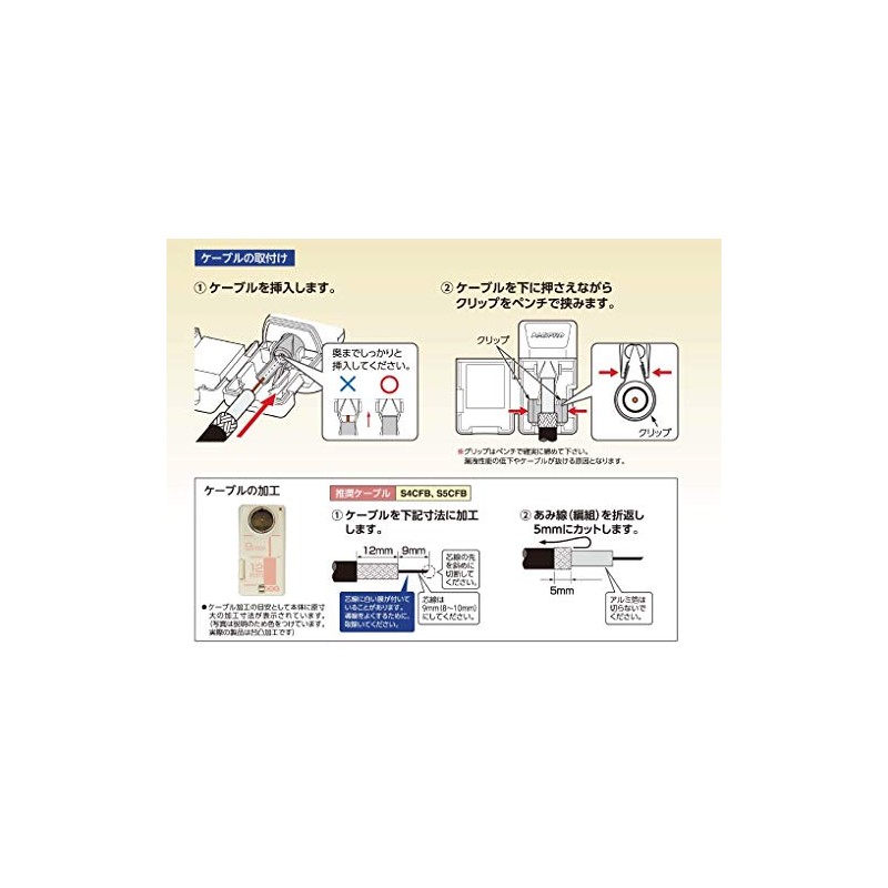 Mass Pro Denko AP7W(W)-P 4K Compatible Antenna Plug Direct Mount