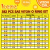 KEZE 382 Pcs SAE Viton O Ring Assortment Kit 30