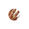 NIQIPOK Chunky Stackable Gold Rings for Women Non Tarnish Thick