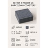 Vidal Regalos Panot Barcelona Coaster Set of 4 10cm