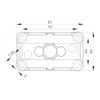 Wiska 10109900 COMBI 206 BK 3xWAGO 221-413 Junction Box, 85x49x51mm,