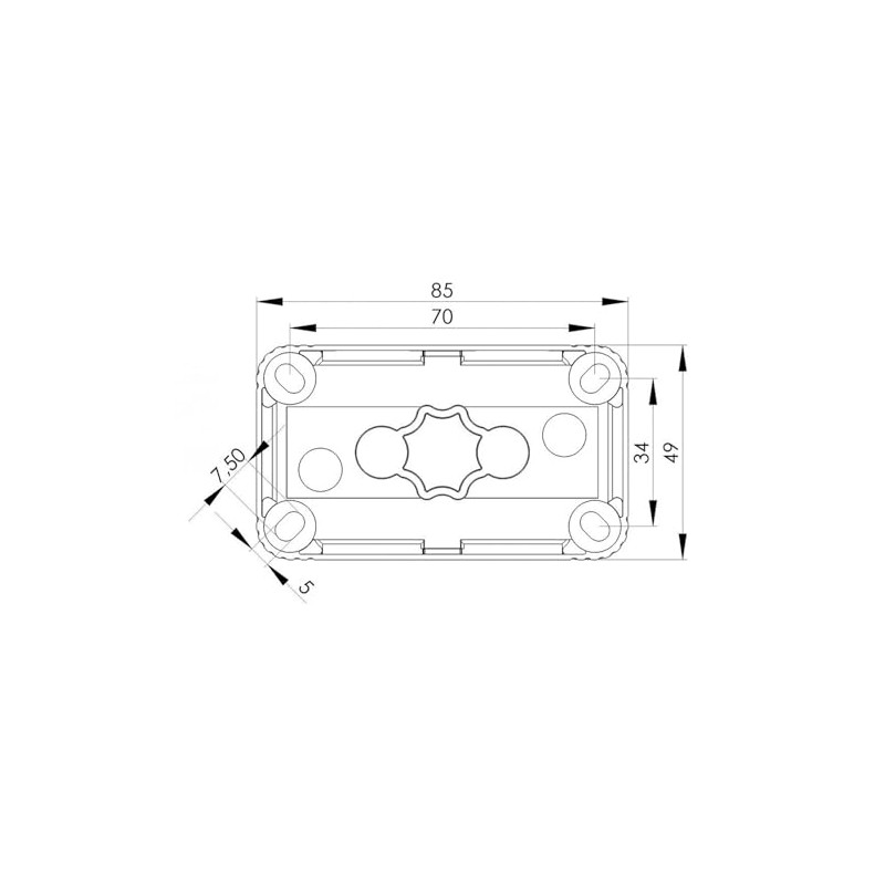 Wiska 10109900 COMBI 206 BK 3xWAGO 221-413 Junction Box, 85x49x51mm,