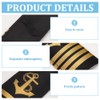 WEBEEDY 4 Pairs 2 Styles Epaulettes Curved Trim Flaps Gold
