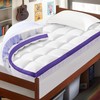 ChiXpace Dual Layer Memory Foam Twin XL Mattress Topper -
