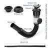 Flexible Drain Hose, CHSEROK Black Drain Fitting for Sink Drain