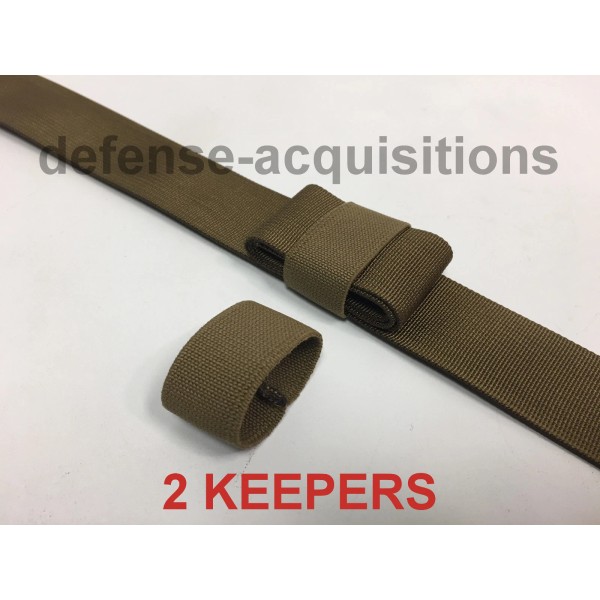 SET OF 2 Mil-Spec Elastic Strap Keepers Backpack Webbing For