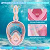 Xyuee Devilfish Full Face Snorkel Mask Kids Pink XS, Dry