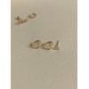 14k flat heart mini earrings, 2 types, layered gold earrings,