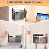 Docnest 3 Pack Magnetic Wall Mounted File Holders,Mesh Letter Organizer