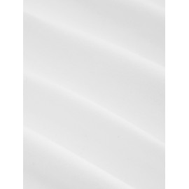 CIDER Round Neck Knotted Crop Top Y2K for Women Knot Front Casual Short Sleeve White