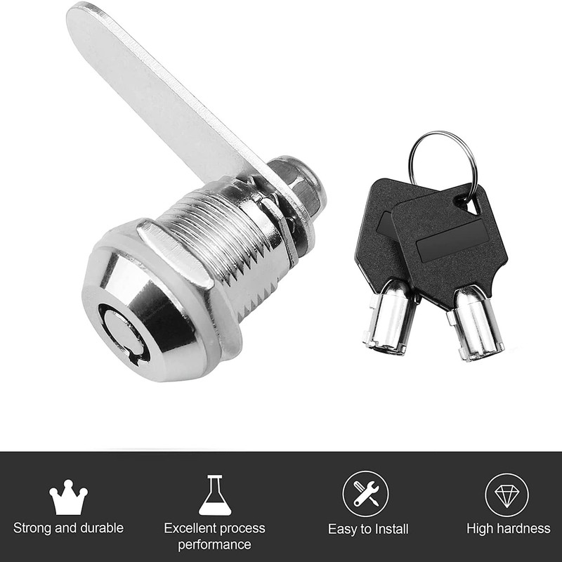 Litensh Thread Tubular Cam Lock 25mm, Mailbox Lock Cabinet Cylinder