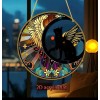 Unbranded "2D Acrylic Black Cat Wings Wall Hanging Decor 20x20cm