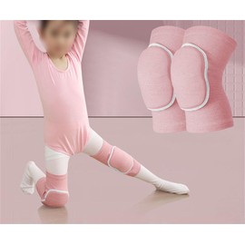 YYaaloa Knee Pads Sponge Knee Brace Breathable Flexible Elastic Knee Support for Volleyball, Dancing, Football, Yoga, Basketball, and Skating (Dark Pink 1Pair, Medium)