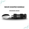 Strap Adaptive Scoop Stainless Steel Wavy Shape Handle Cuff Eating