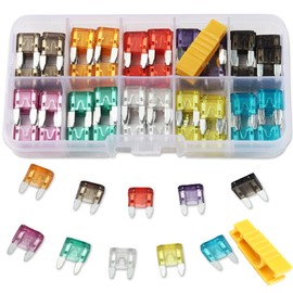 Tosenk Car Fuses (120pcs/2A-35A) Small Fuses, Low Profile Fuses, Fuse Set, Car Blade Fuses, Car Fuses Assortment, Car Fuses Essential for Cars, Trucks, Motorcycles, Storage Case, Easy Operation
