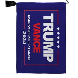 Blue Trump Vance 2024 Flag Mailbox Mount Kit Wall Hanging Front Porch Decor Rally Survivor 2024 President 47 MAGA Yard Pole Sign Patio Poster Patriotic Decoration Republican Gift Made In USA