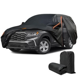 SUV Car Cover Custom Fit for Honda Pilot 2008-2025, Full Car Cover Waterproof All Weather for Automobiles, Outdoor Sun Rain UV Snow Dust Protection, with Zipper & Reflective Strips