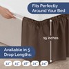 Wrap Around Dust Ruffle Bed Skirt - Brown - for