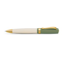 Kaweco STUDENT 60's Swing Ballpoint Pen I Business Ballpoint Pen Made of High-Quality Acrylic in Green and Cream I Elegant Ballpoint Pen with Metal Gift Box I Nostalgic Twist Ballpoint Pen 13 cm