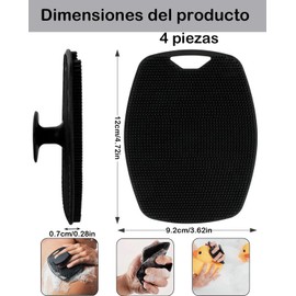 4 Piezas Esponja De Silicona Para Cuerpo, Esponja Para Baño, Exfoliación Suave Para Piel Sensible, Masaje Relajante, Estropajo Para Cuerpo, Limpieza Profunda De Poros,Productos De Baño Para El Hogar