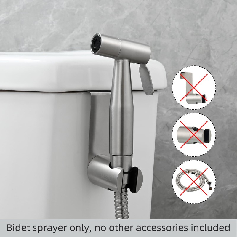 Tecmolog Hand Held Bidet Sprayer Stainless Steel Shattaf for Toilet,