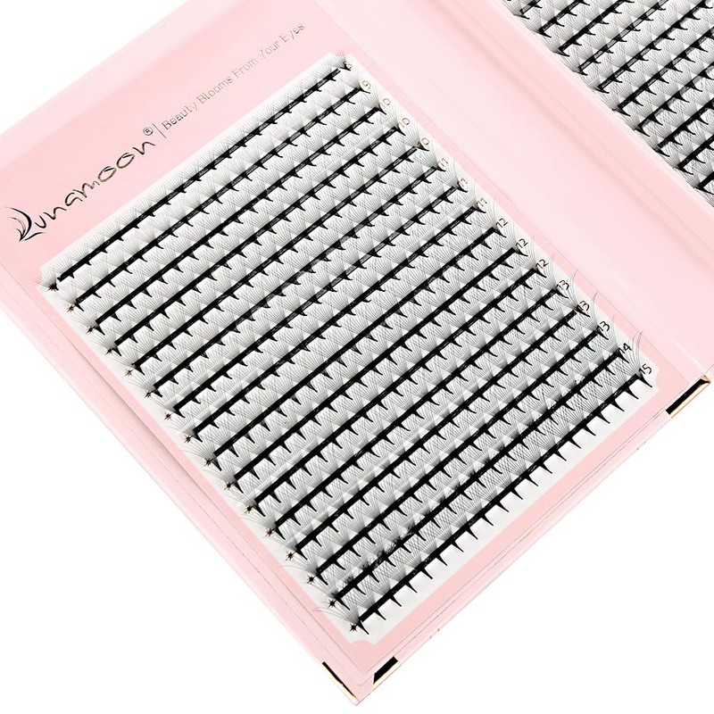 Lunamoon Volume Eyelashes, Prefabricated Fan Eyelashes, 10D Volume, Premade Fans