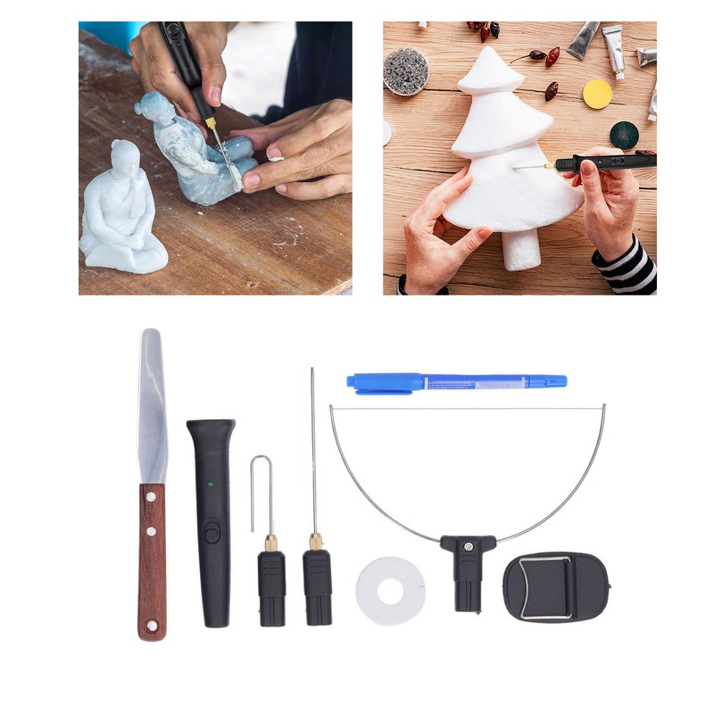 9Pcs Electric Foam Cutter Fast Heating Clean Smoothly Cutting Hot
