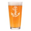 16 oz Beer Pint Glass Anchor with Rope