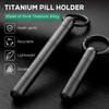 Large Keychain Pill Holder.TISUR Titanium Pill Case Waterproof Pill Fob