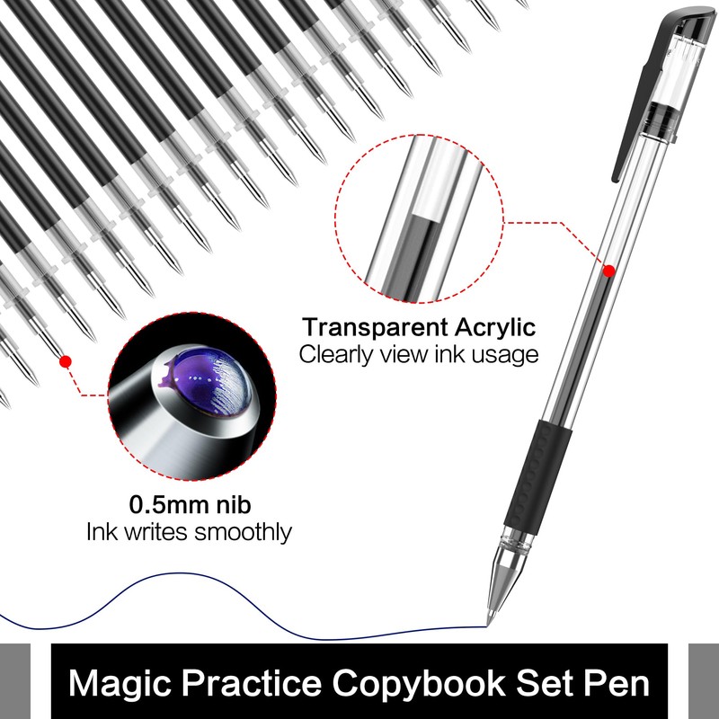 WANFRES Magic grooved Kids Book Disappearing Ink Pen, 2 Transparent