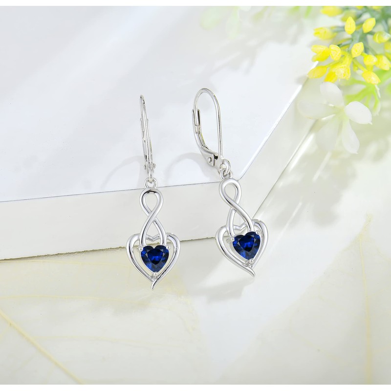 CARICY 925 Sterling Silver Infinity Dangle Earrings for Women September