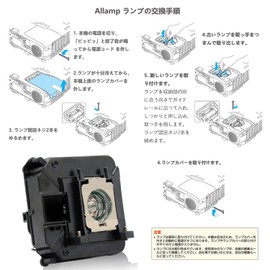 Allamp ELPLP68 Projector Lamp Replacement for EPSON EH-TW6100 EH-TW6000 EH-TW6000W EH-TW6100W