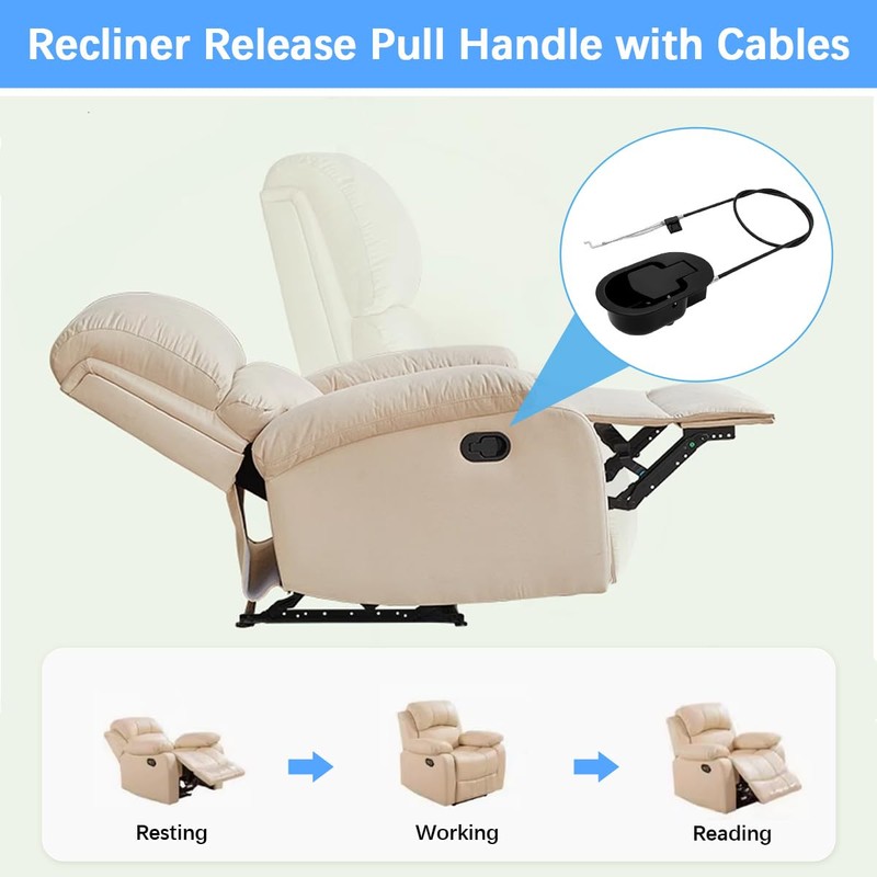 KYYGKY Recliner Chair Parts, Universal Recliner Release Pull Handle Couch