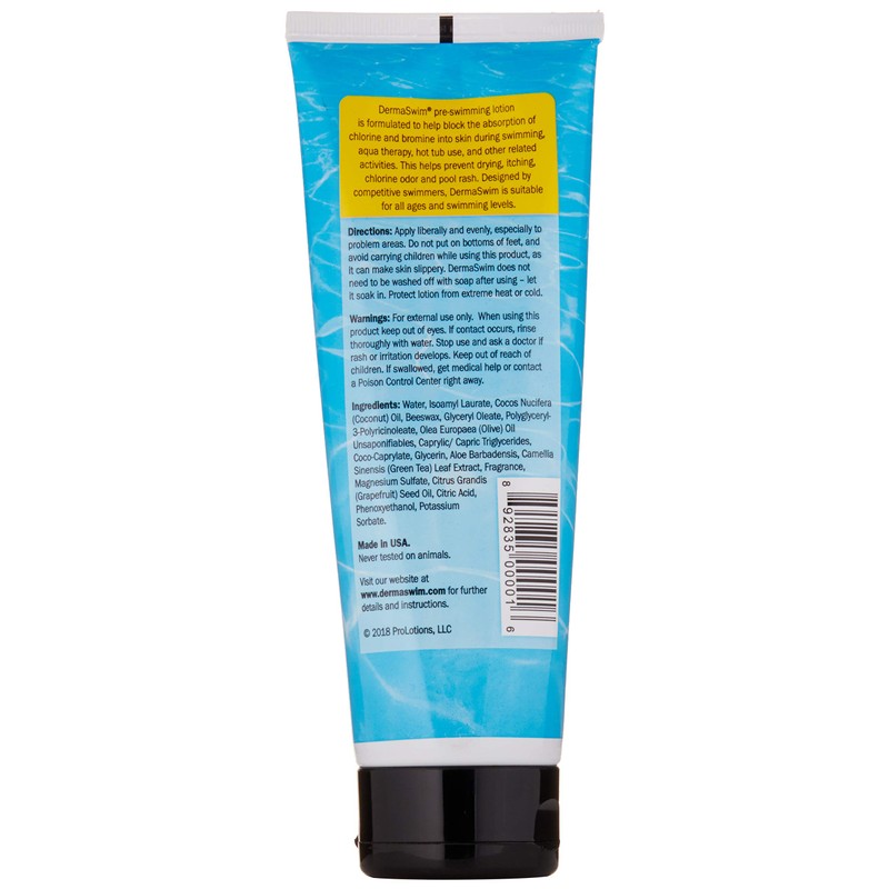DERMASWIM Pre-Swim Lotion for Chlorine Protection – 8 fl oz