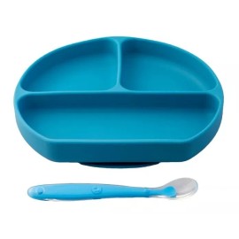 Papu Baby 2 Platos Hondos 1 Plato De Divisiones De Silicon Con Succion