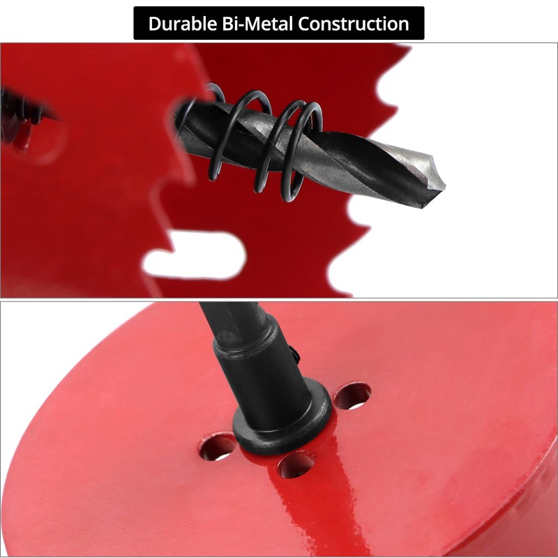 QWORK® 110 mm Hole saw, M42 HSS hole saw bit,