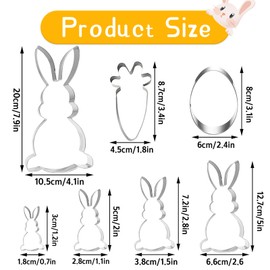 Ausstechformen Ostern, 7 Stück Ausstecher Ostern, Keksausstecher Ostern, Hase Karotte Ei Plätzchenausstecher, Ideales Ostergeschenk & für Osterplätzchen (7pcs)