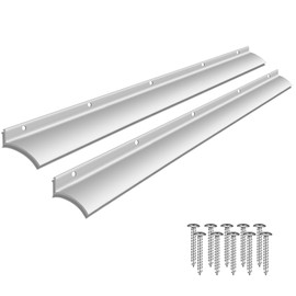 51 Inch Anodized Aluminum Door Drip Cap, 3 Pcs Rain Drip Guard Edge Overall Height 1-1/2 Inches Rain Deflector for House Door Top Weatherstrip