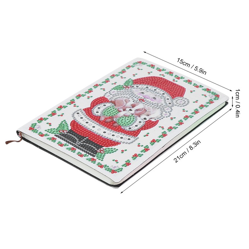 DIY Christmas Santa Claus Pattern Diamond Painting Notebook Kits Decoration