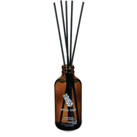 Hemlock Park White Sage Scented Reed Diffuser | Smokeless Candle Alternative | Handcrafted in a 4 oz Amber Apothecary Bottle