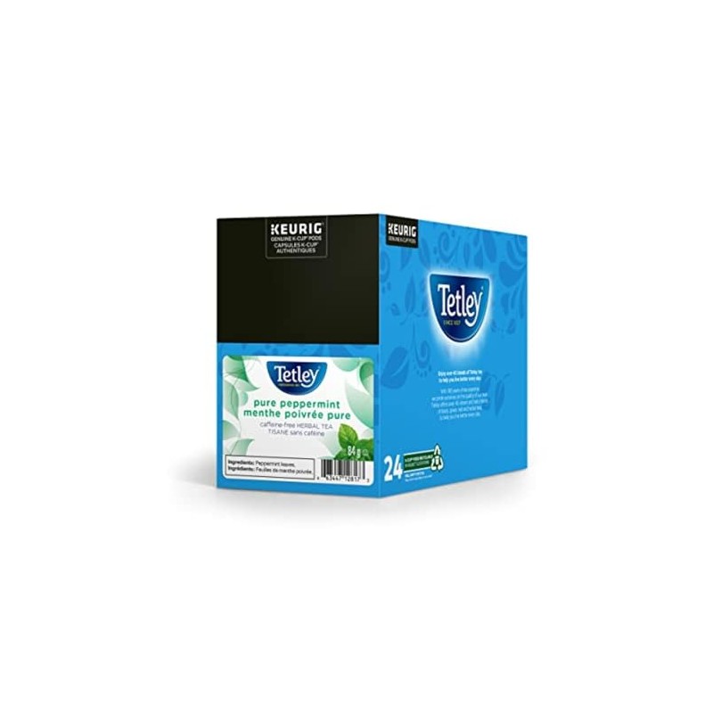 Tetley Pure Peppermint Tea K-Cup Pods, 24 Count For Keurig
