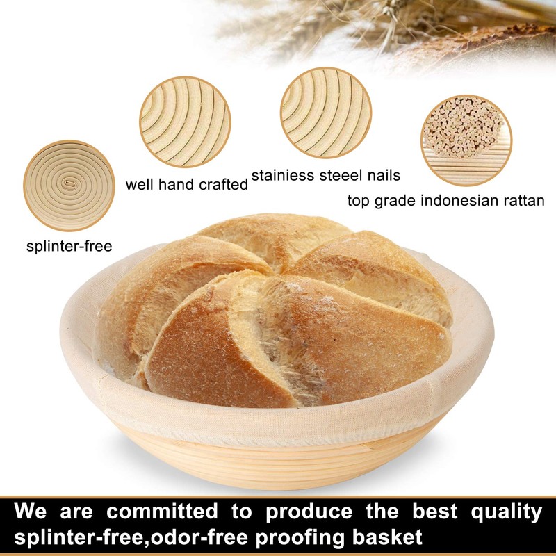 2PACK 7 inch Round Bread Proofing Basket Banneton Bread Dough